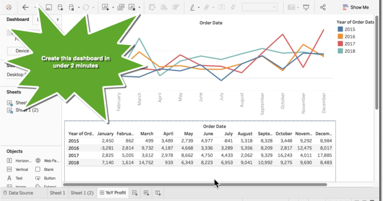 Tableau Quick Tip: How to create a Year over Year Dashboard